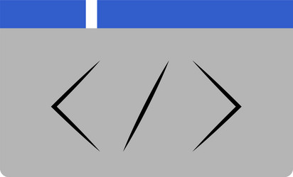 web page and symbol coding programming vector image