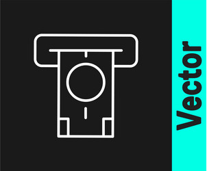 White line atm - automated teller machine vector