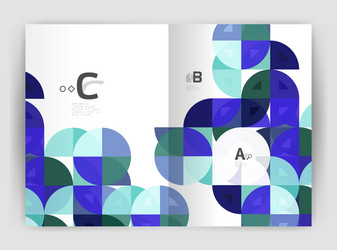 abstract background with color triangles annual vector image