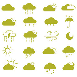 clouds icons set of in different form vector image