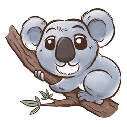 Little funny bear koala Royalty Free Vector Image