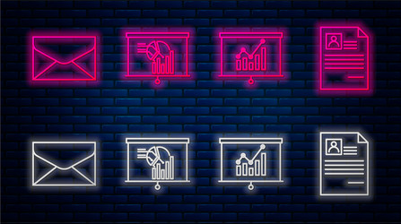 set line board with graph chart vector image