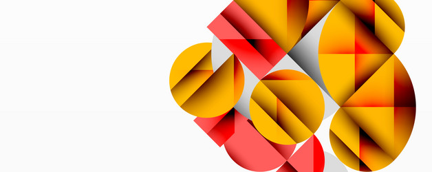 abstract geometric composition overlapping shapes vector image