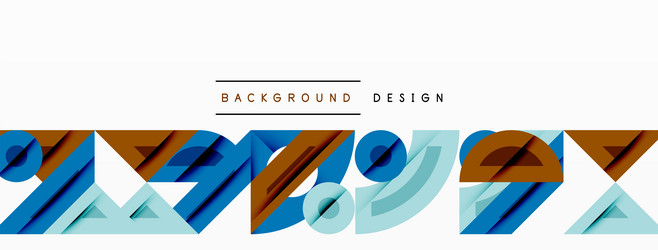 abstract geometric shapes overlap creating vector image