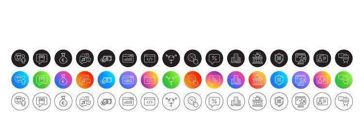 dollar money user notification and qr code line vector image