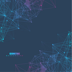Geometric abstract background with connected line vector