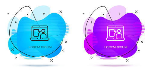 Line e-learning of different foreign languages vector