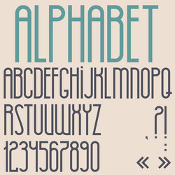 Retro Numbers and Punctuation Marks Set vector image