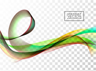 abstract wave design on transparent background vector image
