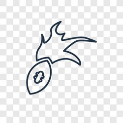 ball on flight concept linear icon isolated vector image