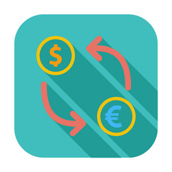 Currency exchange single flat icon vector