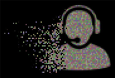 light decomposed pixelated halftone operator vector image