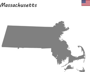 Massachusetts State Map vector