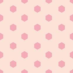 pink hexagon shape repeating seamless pattern vector image
