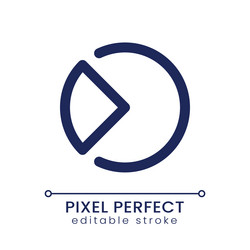 segment chart pixel perfect linear ui icon vector image