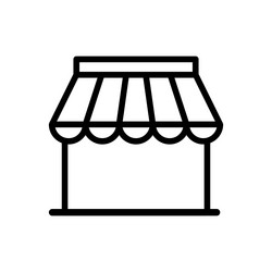 Shop line icon logo Royalty Free Vector Image - VectorStock