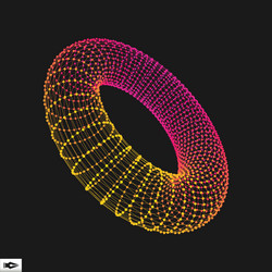 torus connection structure vector image