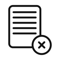 trash document icon perfect for file deletion vector image