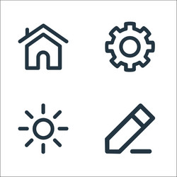 user interface line icons linear set quality vector image