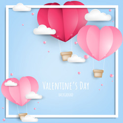 Happy valentines day invitation card template Vector Image