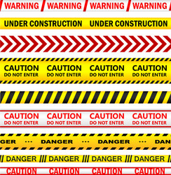 Police tape yellow taped barricade warning danger Vector Image