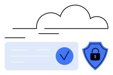 cloud computing security with verified access vector image