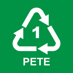 plastic recycling symbol class 1 pete vector