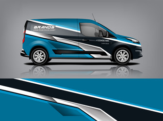 van wrap design sticker and decal Vector Image