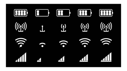 Wifi Signal Icons - Network Strength vector image