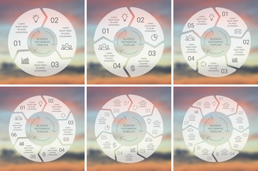 circle line infographic template for cycle vector image