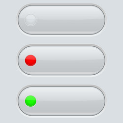 gray button with colored dots oval web icons vector image