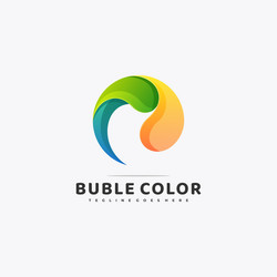 logo bubble color gradient colorful style vector image