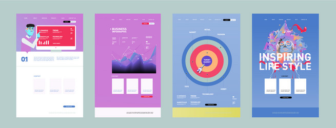 presentation and website interface layout design vector