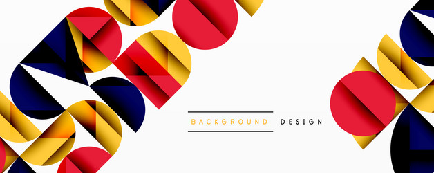 abstract geometric shapes overlap creating vector image