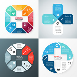 circle plus sign infographic template vector