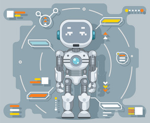 Android cyberpunk scene futuristic cyborg Vector Image