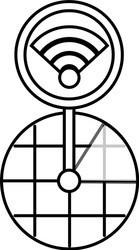 Gps navigation screen pointer map wifi connection vector