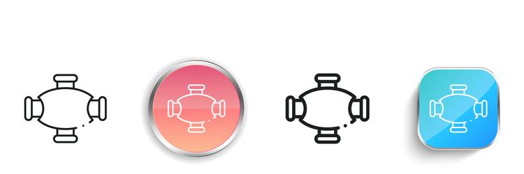 meeting icon thin linear regular and button style vector image