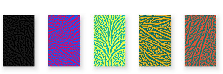 Set of paper cards with textured pattern design Vector Image