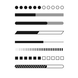 Web progress loader interface load icon upload vector