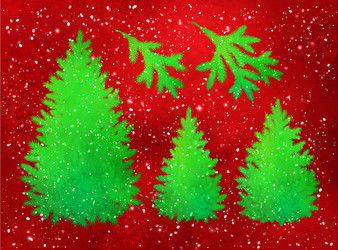 Christmas Spruce Collection Vector Image