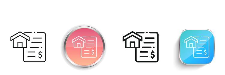 credit icon thin linear regular and button style vector image