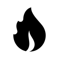 fire flames new black icon on a white background vector