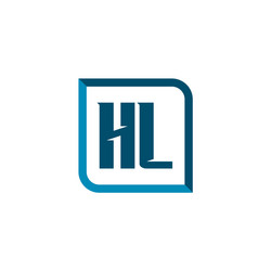 Initial letter logo hl template design Royalty Free Vector
