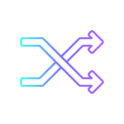 Random data management iconwith black outline Vector Image