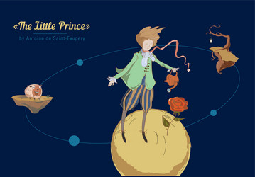 The Little Prince on a Distant Planet vector image
