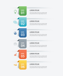 Data Index Tab Paper Template vector image