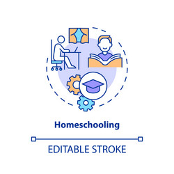 homeschooling concept icon vector