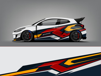 Speed Racing Car Wrap Graphic Vector Image