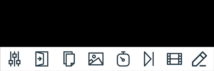 user interface line icons linear set quality vector image